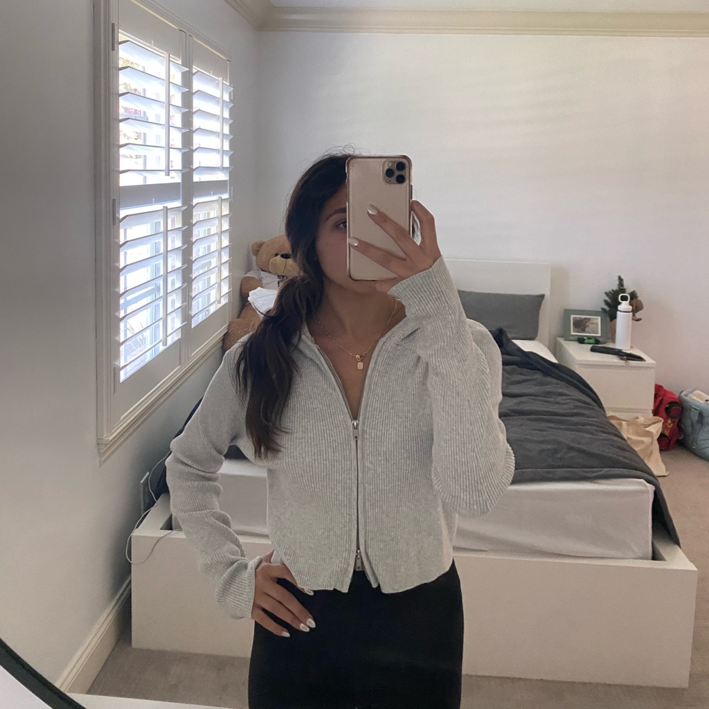 Brandy Melville Double Zipper Hoodie